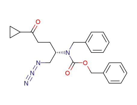 Carbamic acid,
[1-(azidomethyl)-4-cyclopropyl-4-oxobutyl](phenylmethyl)-, phenylmethyl
ester, (S)-
