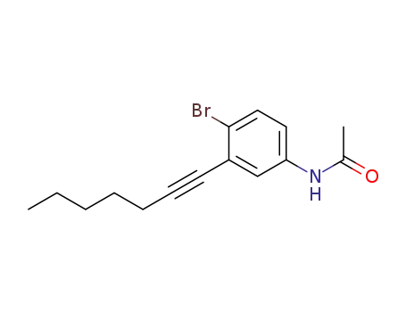 1-(2-bromo-5-acetaminophenyl)heptyne
