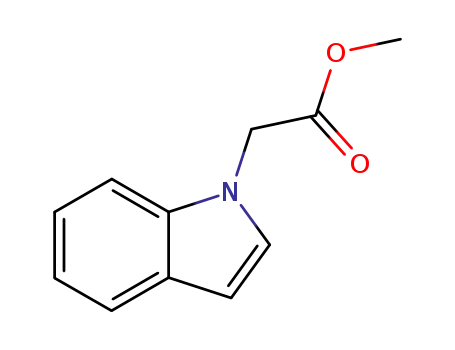 Molecular Structure of 33140-80-6 (Methyl indole-1-acetate)