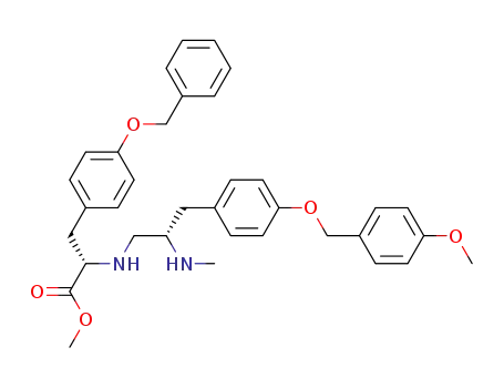Molecular Structure of 849041-84-5 (L-Tyrosine,
N-[(2S)-3-[4-[(4-methoxyphenyl)methoxy]phenyl]-2-(methylamino)propyl]
-O-(phenylmethyl)-, methyl ester)