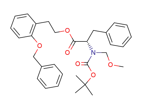 L-Phenylalanine, N-[(1,1-dimethylethoxy)carbonyl]-N-(methoxymethyl)-,
2-[2-(phenylmethoxy)phenyl]ethyl ester