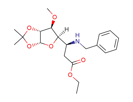 ethyl [3-O-methyl-5,6-dideoxy-5-benzylamino-1,2-O-isopropylidene]-β-L-ido-heptofuranuronate