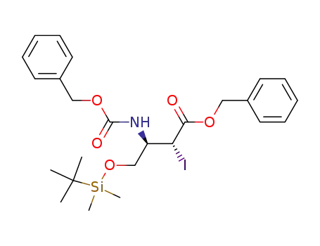 (2R,3R)-3-Benzyloxycarbonylamino-4-(tert-butyl-dimethyl-silanyloxy)-2-iodo-butyric acid benzyl ester