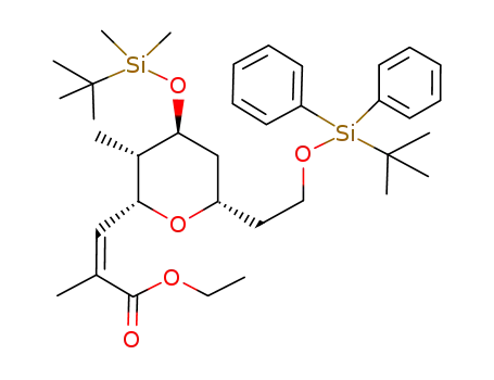 (Z)-3-{(2R,3S,4S,6S)-4-(tert-Butyl-dimethyl-silanyloxy)-6-[2-(tert-butyl-diphenyl-silanyloxy)-ethyl]-3-methyl-tetrahydro-pyran-2-yl}-2-methyl-acrylic acid ethyl ester