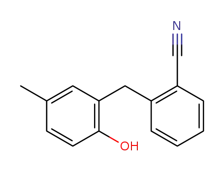 Molecular Structure of 791821-94-8 (Benzonitrile, 2-[(2-hydroxy-5-methylphenyl)methyl]- (9CI))