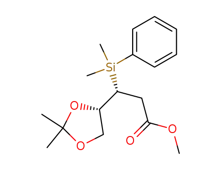 (R)-3-((S)-2,2-Dimethyl-[1,3]dioxolan-4-yl)-3-(dimethyl-phenyl-silanyl)-propionic acid methyl ester