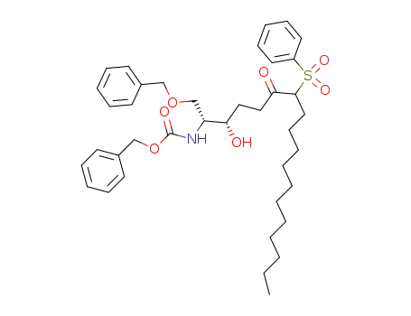 ((1R,2S)-6-Benzenesulfonyl-1-benzyloxymethyl-2-hydroxy-5-oxo-heptadecyl)-carbamic acid benzyl ester