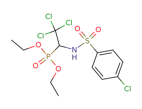 Molecular Structure of 786696-39-7 (Phosphonic acid,
[2,2,2-trichloro-1-[[(4-chlorophenyl)sulfonyl]amino]ethyl]-, diethyl ester)