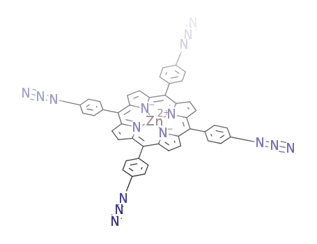 Molecular Structure of 1366003-47-5 (meso-5,10,15,20-tetra(4-azidomethylphenyl)porphyrinatozinc(II))