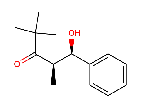 Molecular Structure of 110012-45-8 (3-Pentanone, 1-hydroxy-2,4,4-trimethyl-1-phenyl-, (1R,2R)-)