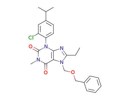 7-benzyloxymethyl-3-(2-chloro-4-isopropylphenyl)-8-ethyl-1-methyl-3,7-dihydro-1H-purine-2,6-dione