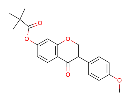 Propanoic acid, 2,2-dimethyl-,
3,4-dihydro-3-(4-methoxyphenyl)-4-oxo-2H-1-benzopyran-7-yl ester