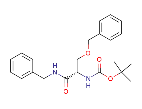 Molecular Structure of 229971-77-1 (Carbamic acid,
[(1S)-2-oxo-1-[(phenylmethoxy)methyl]-2-[(phenylmethyl)amino]ethyl]-,
1,1-dimethylethyl ester)