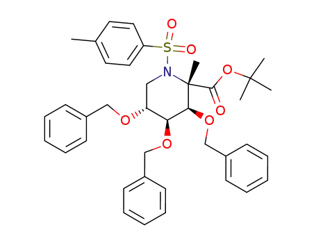 tert-butyl (2S,3R,4S,5R)-3,4,5-tris(benzyloxy)-2-methyl-1-(p-toluenesulfonyl)piperidine-2-carboxylate