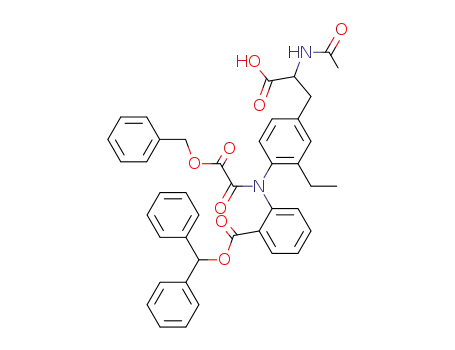 2-{[4-(2-acetylamino-2-carboxyethyl)-2-ethylphenyl]-benzyloxyoxalylamino}-benzoic acid benzhydryl ester