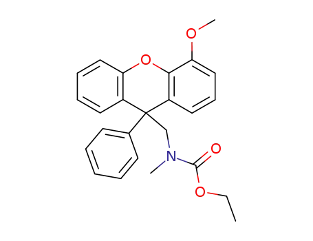 Molecular Structure of 794513-56-7 (Carbamic acid, [(4-methoxy-9-phenyl-9H-xanthen-9-yl)methyl]methyl-,
ethyl ester)