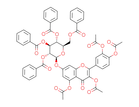 3,3',4',5-tetra-O-acetylquercetin 7-O-2'',3'',4'',6''-tetra-O-benzoyl-β-D-glucopyranoside