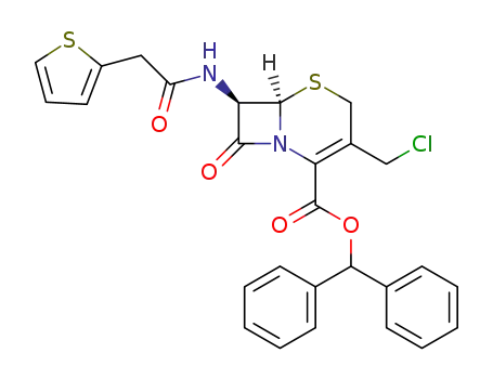 (6R,7R)-benzhydryl 3-(chloromethyl)-8-oxo-7-(2-(thiophen-2-yl)acetamido)-5-thia-1-azabicyclo[4.2.0]oct-2-ene-2-carboxylate