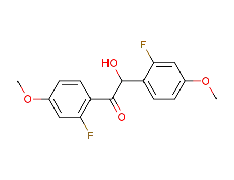 Molecular Structure of 663944-64-7 (Ethanone, 1,2-bis(2-fluoro-4-methoxyphenyl)-2-hydroxy-)