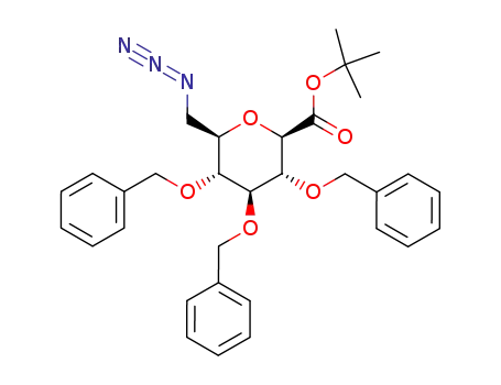 tert-butyl 2,6-anhydro-7-azido-3,4,5-tri-O-benzyl-7-deoxy-D-glycero-D-gulo-hepturonate