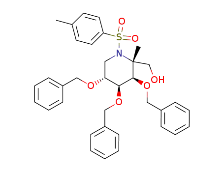 (2R,3R,4S,5R)-3,4,5-tris(benzyloxy)-2-hydroxymethyl-2-methyl-1-(p-toluenesulfonyl)piperidine