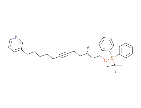 3-[12-(<i>tert</i>-butyl-diphenyl-silanyloxy)-10-methyl-dodec-6-ynyl]-pyridine