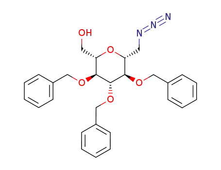 ((2S,3S,4S,5R,6R)-6-Azidomethyl-3,4,5-tris-benzyloxy-tetrahydro-pyran-2-yl)-methanol