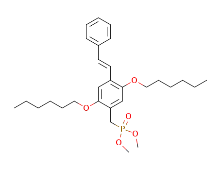Phosphonic acid,
[[2,5-bis(hexyloxy)-4-[(1E)-2-phenylethenyl]phenyl]methyl]-, dimethyl
ester