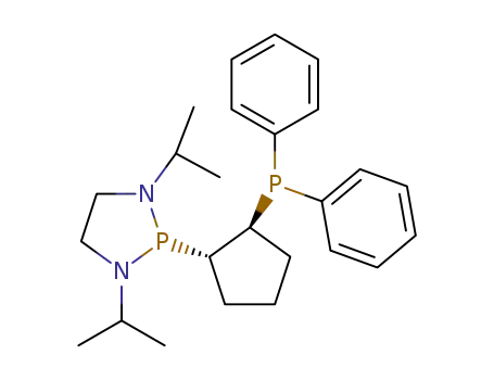 Molecular Structure of 651725-01-8 (1,3,2-Diazaphospholidine,
2-[(1S,2S)-2-(diphenylphosphino)cyclopentyl]-1,3-bis(1-methylethyl)-)