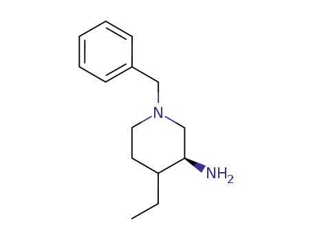 3-Piperidinamine,4-ethyl-1-(phenylmethyl)-,(3S,4R)-(9CI)