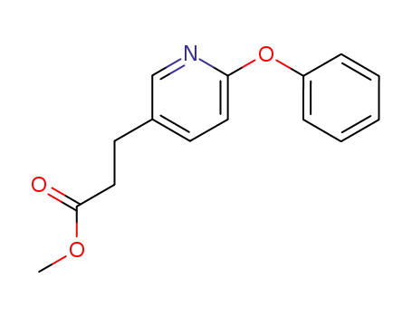 Molecular Structure of 595576-35-5 (3-Pyridinepropanoic acid, 6-phenoxy-, methyl ester)