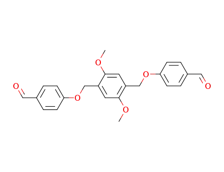 Molecular Structure of 565462-31-9 (Benzaldehyde,
4,4'-[(2,5-dimethoxy-1,4-phenylene)bis(methyleneoxy)]bis-)