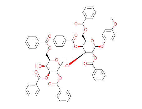 4-methoxyphenyl O-(2,3,6-tri-O-benzoyl-β-D-galactopyranosyl)-(1->3)-2,4,6-tri-O-benzoyl-β-D-galactopyranoside