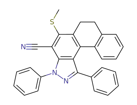 4-cyano-1,3-diphenyl-5-methylthio-6,7-dihydro-3H-naphtho[1,2-e]indazole