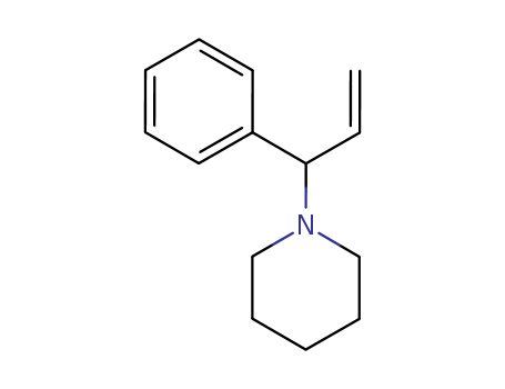 Molecular Structure of 120446-69-7 (Piperidine, 1-(1-phenyl-2-propenyl)-)