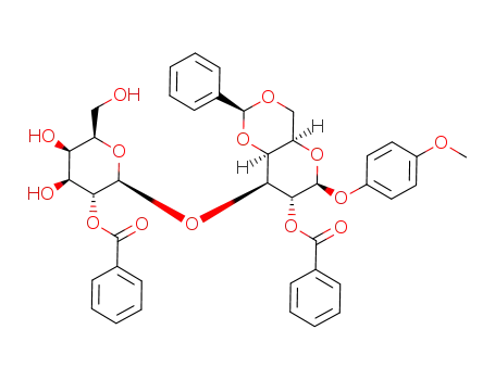 4-methoxyphenyl O-(2-O-benzoyl-β-D-galactopyranosyl)-(1->3)-2-O-benzoyl-4,6-O-benzylidene-β-D-galactopyranoside