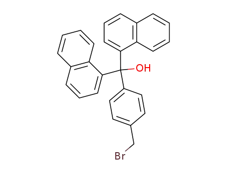 Molecular Structure of 861815-63-6 (4-(bromomethyl)phenyl[di(1-naphthyl)]methanol)