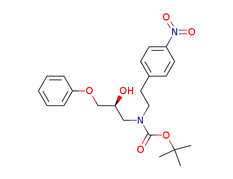 Molecular Structure of 202740-28-1 (tert-butyl (S)-N-(2-hydroxy-3-phenoxy)propyl-N-[2-(4-nitrophenyl)ethyl]carbamate)