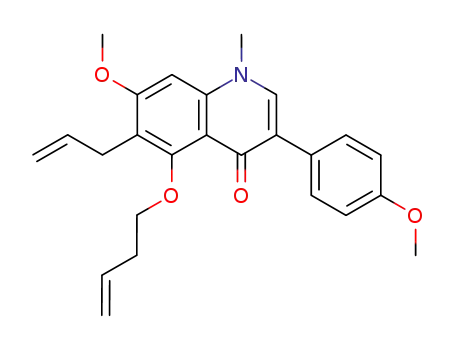 6-allyl-5-but-3-enyloxy-7-methoxy-3-(4-methoxy-phenyl)-1-methyl-1<i>H</i>-quinolin-4-one