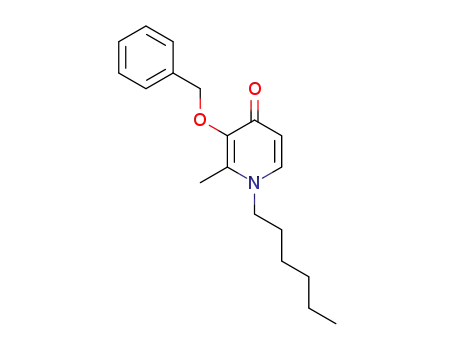 Molecular Structure of 82756-32-9 (4(1H)-Pyridinone, 1-hexyl-2-methyl-3-(phenylmethoxy)-)