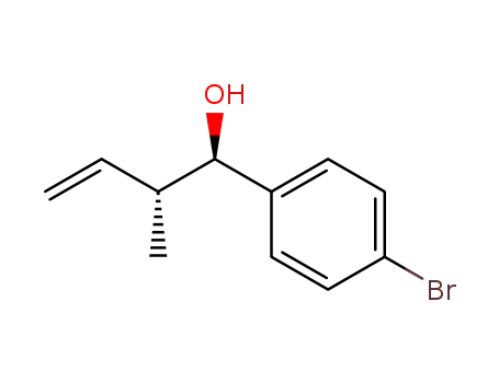 Molecular Structure of 119987-86-9 (threo-1-(4-bromophenyl)-2-methyl-3-buten-1-ol)