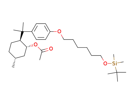 Cyclohexanol,
2-[1-[4-[[6-[[(1,1-dimethylethyl)dimethylsilyl]oxy]hexyl]oxy]phenyl]-1-meth
ylethyl]-5-methyl-, acetate, (1R,2S,5R)-