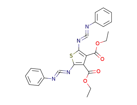2,5-bis-phenyliminomethyleneamino-thiophene-3,4-dicarboxylic acid diethyl ester