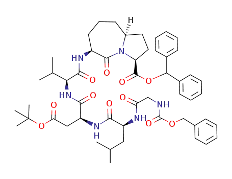 diphenylmethyl (3S,6S,9aS)-6-[(2S)-2-((2S)-2-((2S)-2-(2-benzyloxycarbonylaminoacetamido)-4-methylpentanamido)-4-tert-butoxycarbonylpropanamido)-3-methylbutanamido]-5-oxo-octahydro-1H-pyrrolo[1,2-a]azepine-3-carboxylate