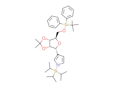 3-[6-(<i>tert</i>-butyl-diphenyl-silanyloxymethyl)-2,2-dimethyl-tetrahydro-furo[3,4-<i>d</i>][1,3]dioxol-4-yl]-1-triisopropylsilanyl-1<i>H</i>-pyrrole