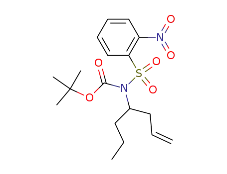 Molecular Structure of 844638-86-4 (Carbamic acid, [(2-nitrophenyl)sulfonyl](1-propyl-3-butenyl)-,
1,1-dimethylethyl ester)