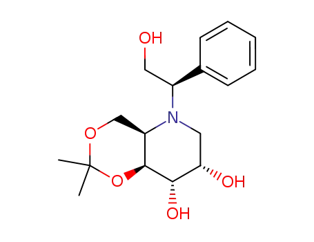 (4aR,7S,8S,8aS)-5-((R)-2-Hydroxy-1-phenyl-ethyl)-2,2-dimethyl-hexahydro-[1,3]dioxino[5,4-b]pyridine-7,8-diol