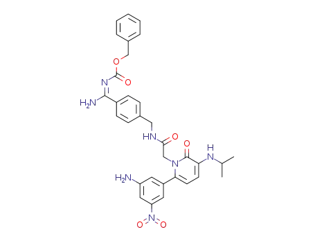 benzyl (1E)-amino{4-[({[6-(3-amino-5-nitrophenyl)-3-(isopropylamino)-2-oxopyridin-1(2H)-yl]acetyl}amino)methyl]phenyl}methylidenecarbamate