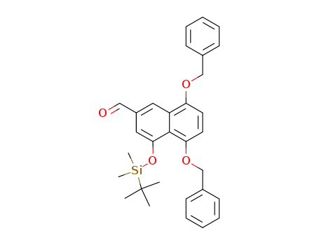 2-Naphthalenecarboxaldehyde,
4-[[(1,1-dimethylethyl)dimethylsilyl]oxy]-5,8-bis(phenylmethoxy)-