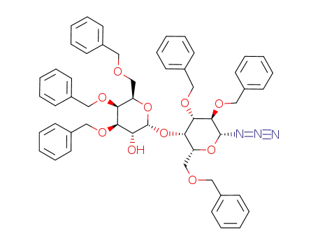 Molecular Structure of 566199-62-0 ((2R,3R,4R,5S,6R)-2-((2R,3S,4S,5R,6R)-6-Azido-4,5-bis-benzyloxy-2-benzyloxymethyl-tetrahydro-pyran-3-yloxy)-4,5-bis-benzyloxy-6-benzyloxymethyl-tetrahydro-pyran-3-ol)